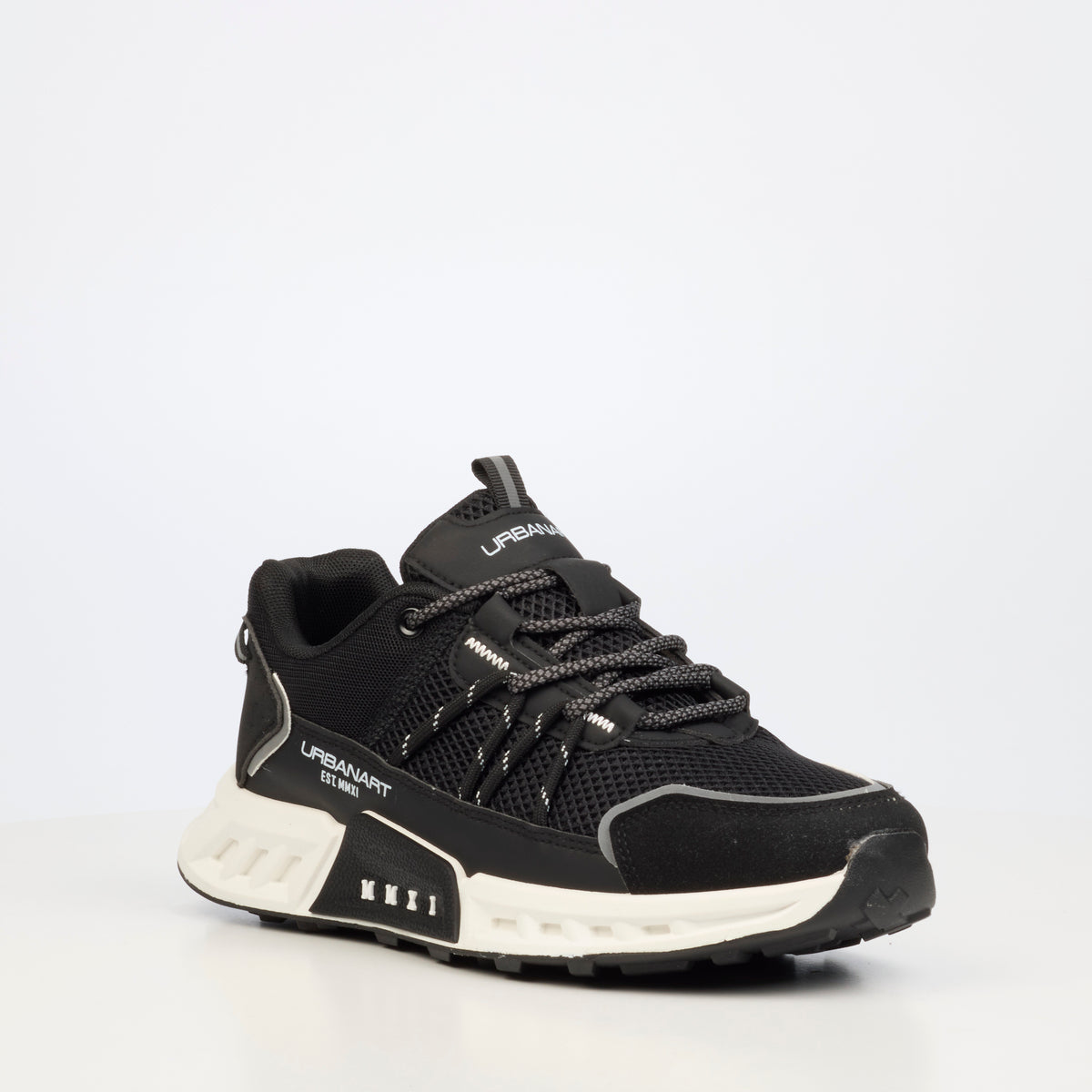 Urbanart Hexa 2 Faux Wax / Mesh Sneakers - Black