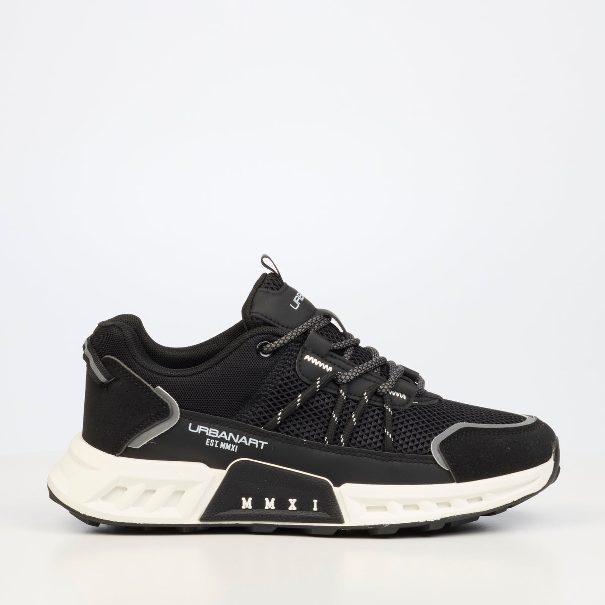 Urbanart Hexa 2 Faux Wax / Mesh Sneakers - Black