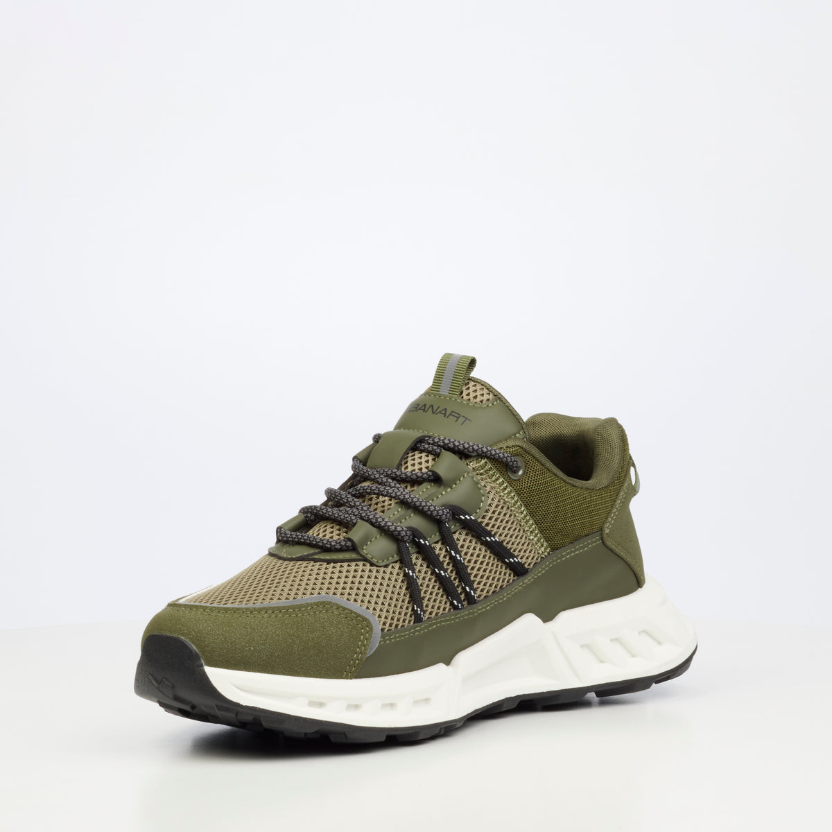 Urbanart Hexa 2 Faux Wax / Mesh Sneaker - Olive