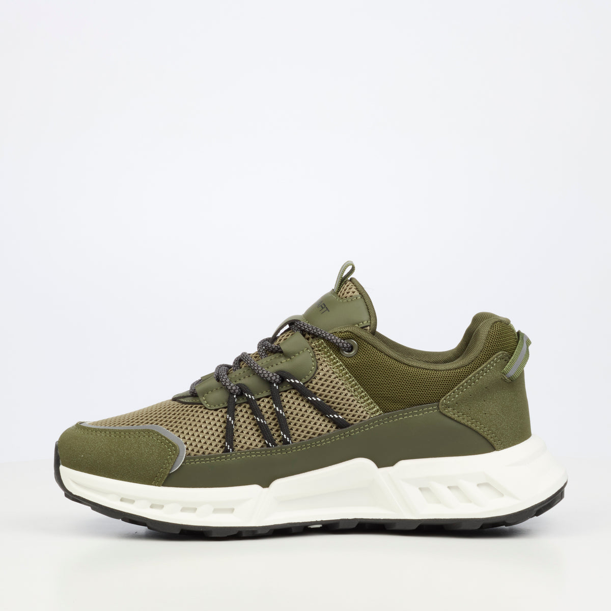 Urbanart Hexa 2 Faux Wax / Mesh Sneaker - Olive