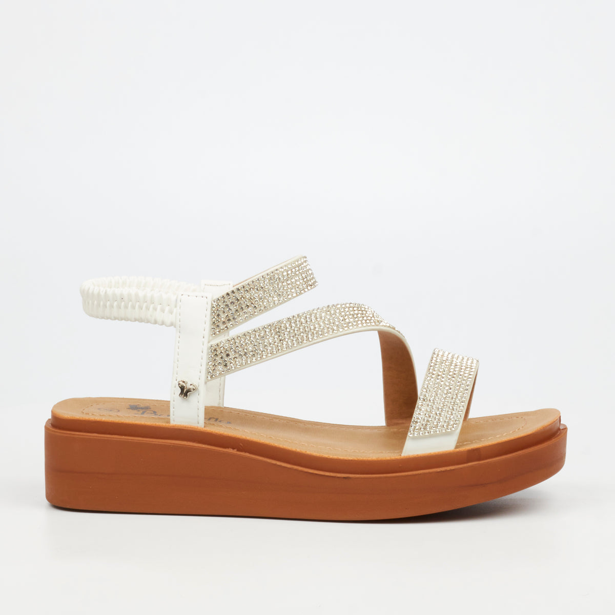 Butterfly Feet Holt 1 Flat Sandals - White