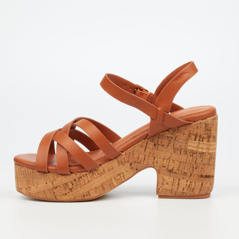 Miss Black Honey 2 Heel - Tan footwear Miss Black   