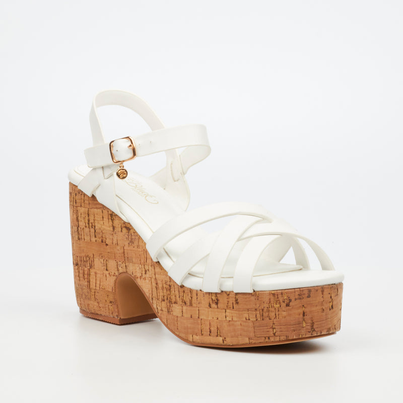 Miss Black Honey 2 Heel - White footwear Miss Black   