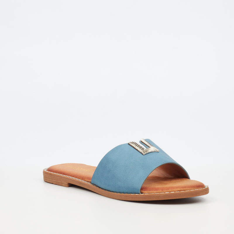 MIss Black Honor 3 Sandal - Blue footwear Miss Black   