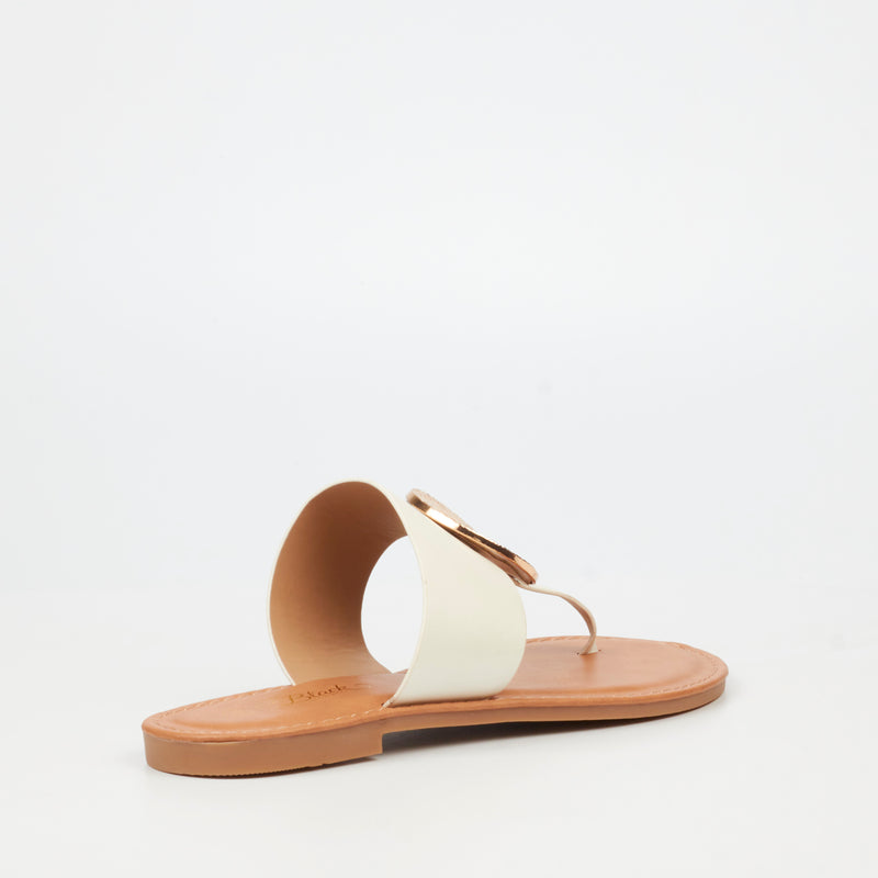 Miss Black Honor 5 Sandal - White footwear Miss Black