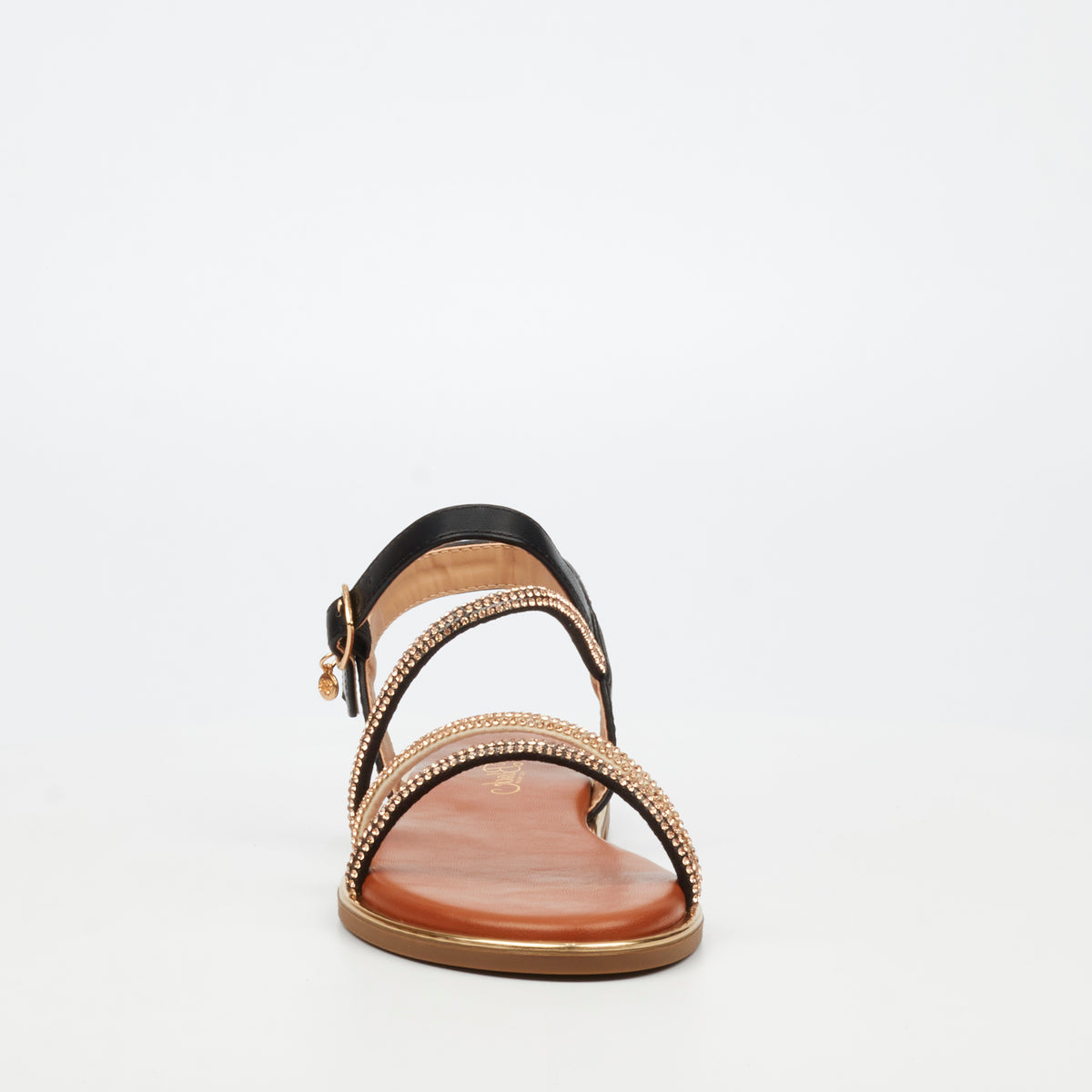 Miss Black Honor 6 Flat Sandals - Black