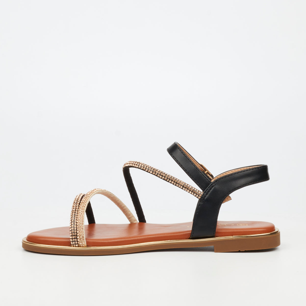 Miss Black Honor 6 Flat Sandals - Black