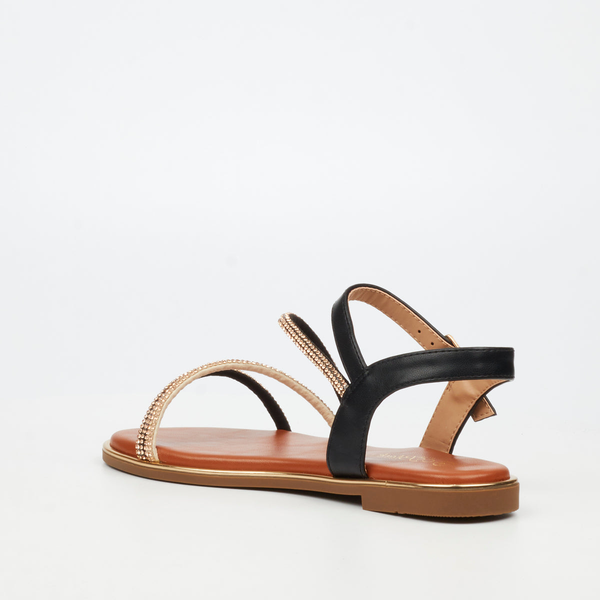 Miss Black Honor 6 Flat Sandals - Black