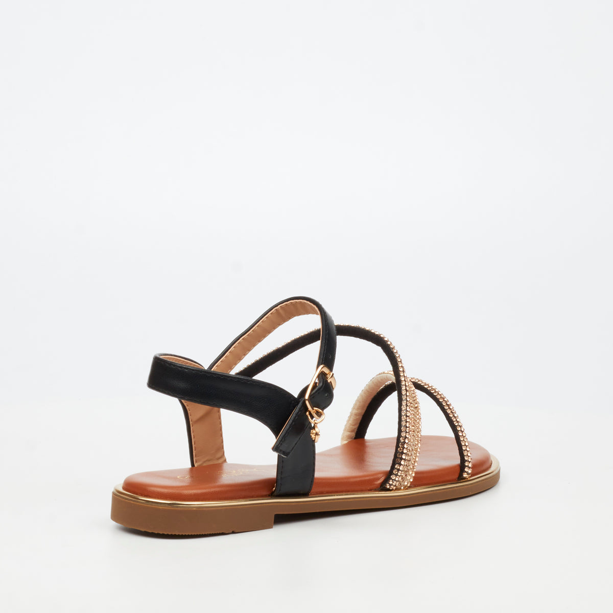 Miss Black Honor 6 Flat Sandals - Black