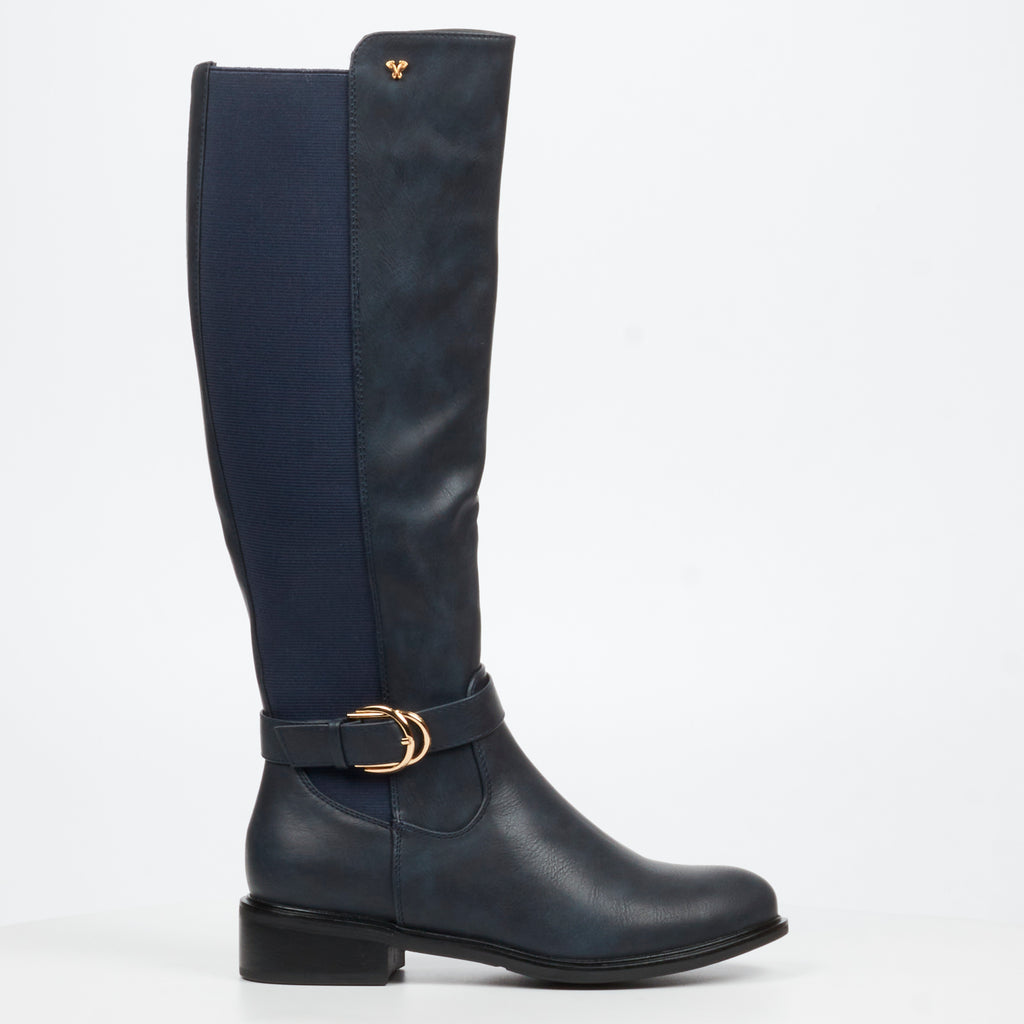 Butterfly Feet Huda 21 High Boot - Navy footwear Butterfly Feet