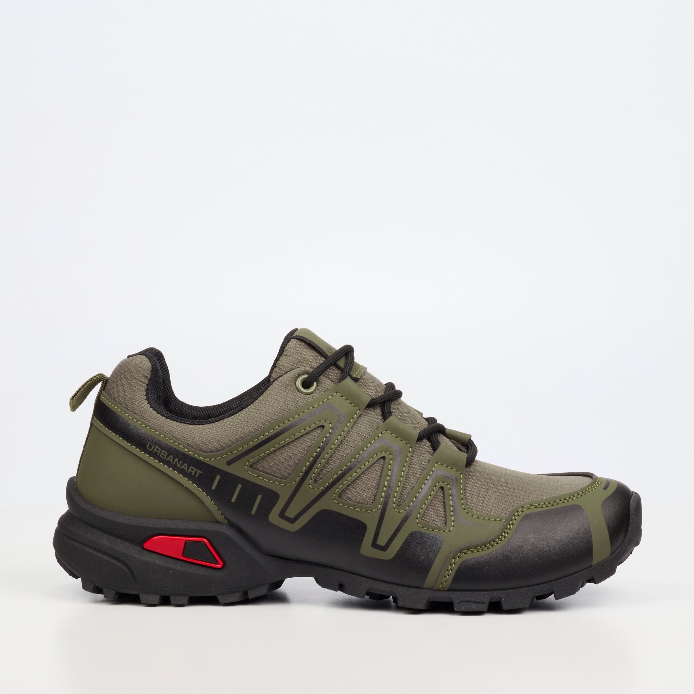 Urbanart Hyke 1 Mesh / Faux Wax Sneaker - Olive footwear Urbanart