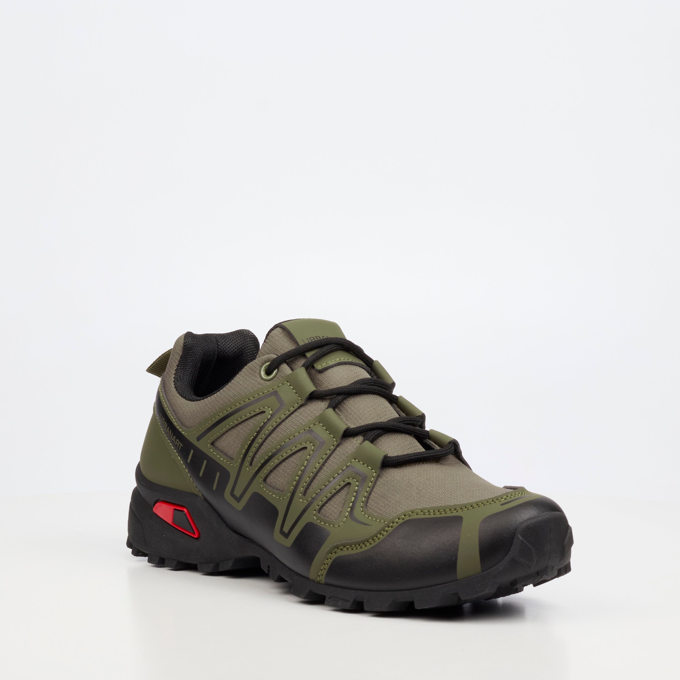 Urbanart Hyke 1 Mesh / Faux Wax Sneaker - Olive footwear Urbanart