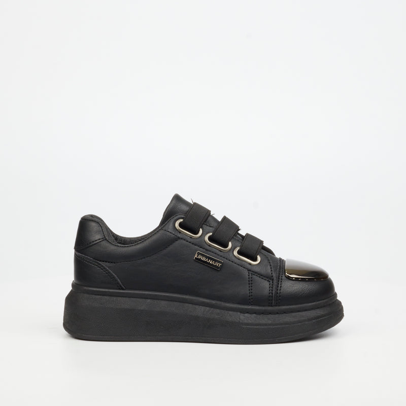 Urbanart Hype 12 Faux Wax Sneaker - Black (youth)