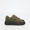 Urbanart Hype 12 Faux Wax Sneaker - Olive (kids) footwear UBRT