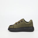 Urbanart Hype 12 Faux Wax Sneaker - Olive (kids) footwear UBRT