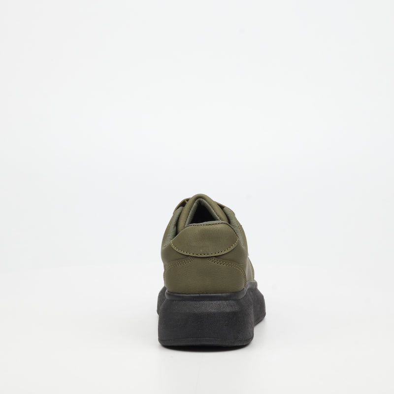 Urbanart Hype 12 Faux Wax Sneaker - Olive (kids)