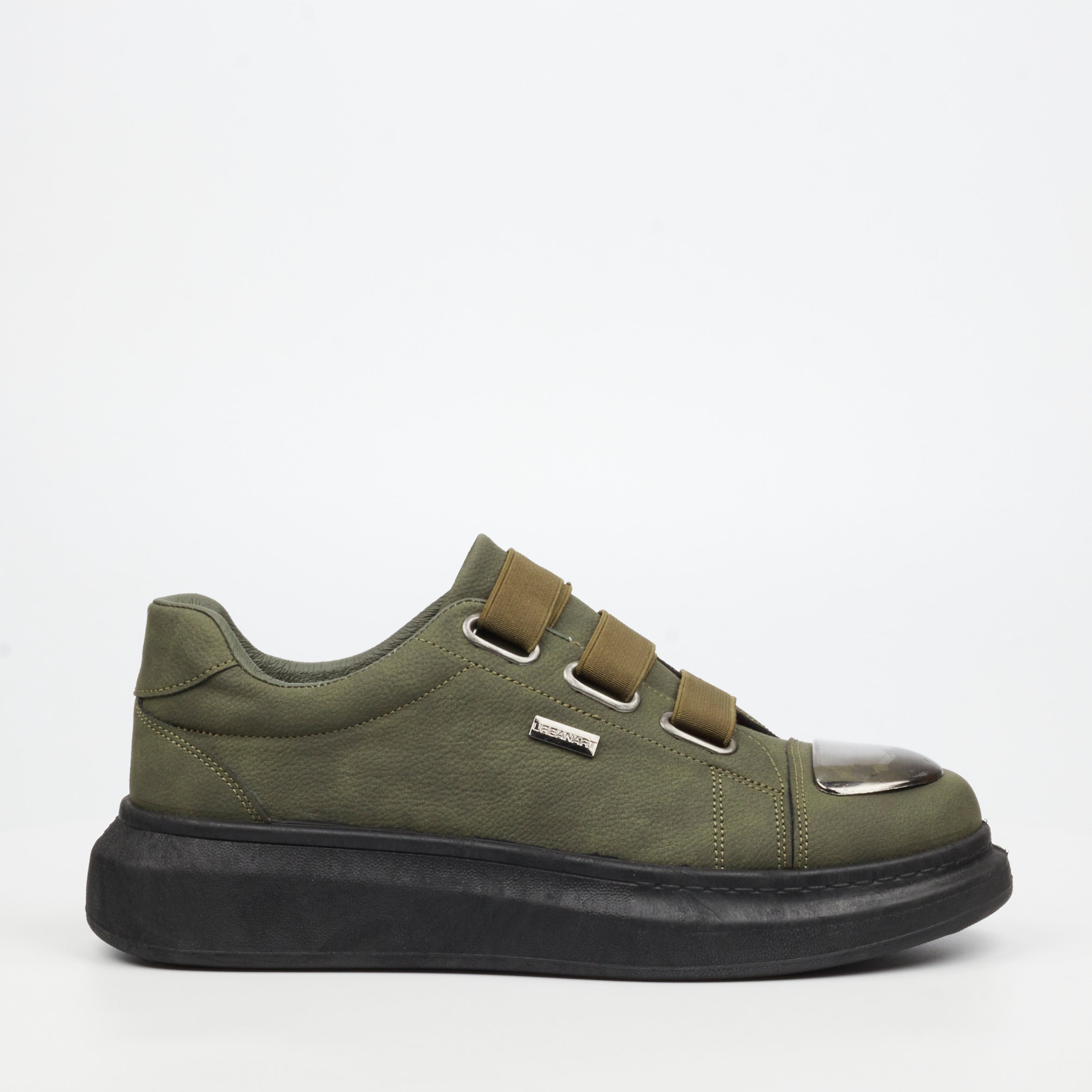 Urbanart Hype 12 Faux Wax Sneaker - Olive footwear UBRT