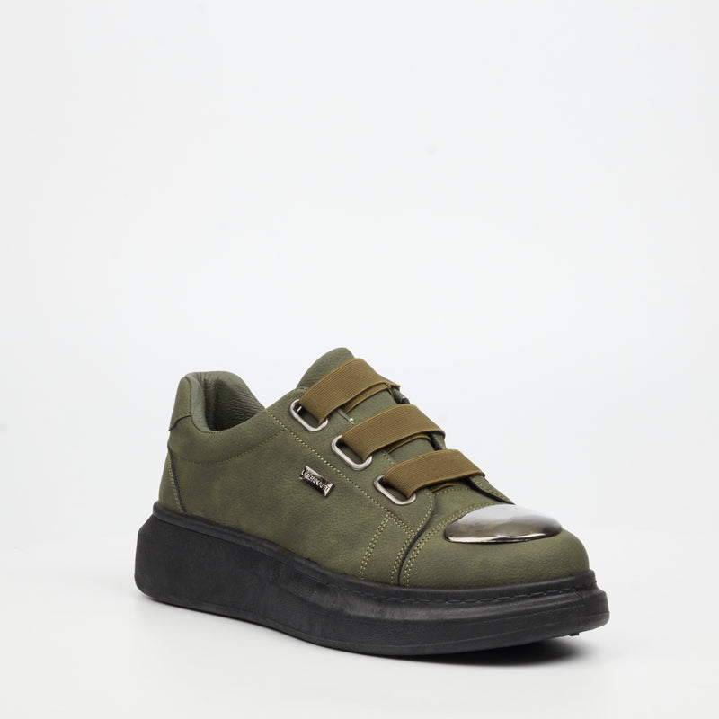 Urbanart Hype 12 Faux Wax Sneaker - Olive