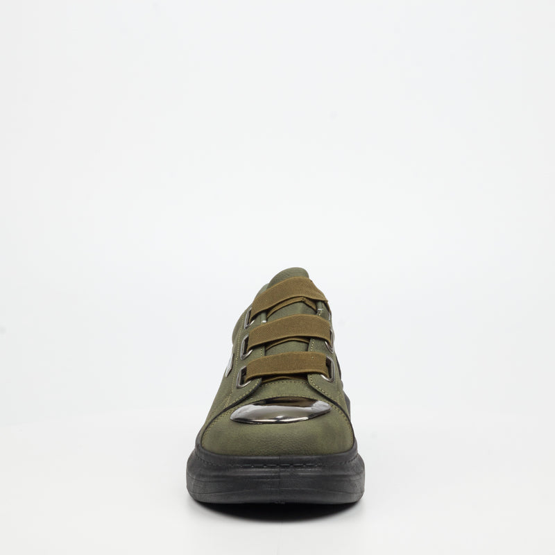 Urbanart Hype 12 Faux Wax Sneaker - Olive