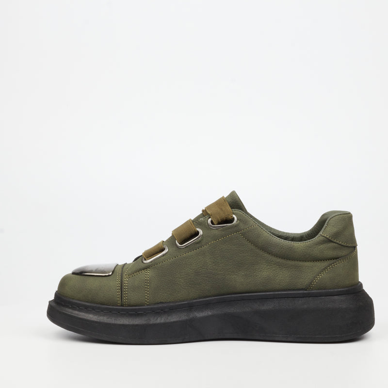 Urbanart Hype 12 Faux Wax Sneaker - Olive