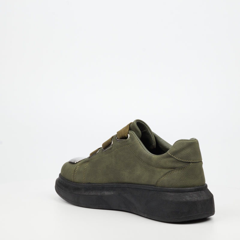 Urbanart Hype 12 Faux Wax Sneaker - Olive