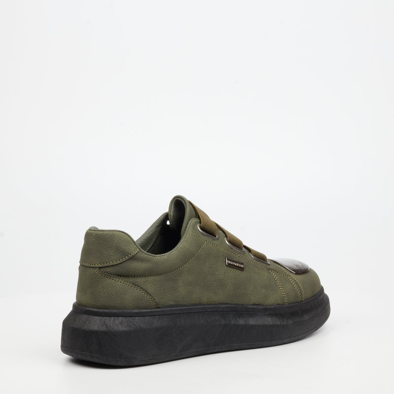 Urbanart Hype 12 Faux Wax Sneaker - Olive