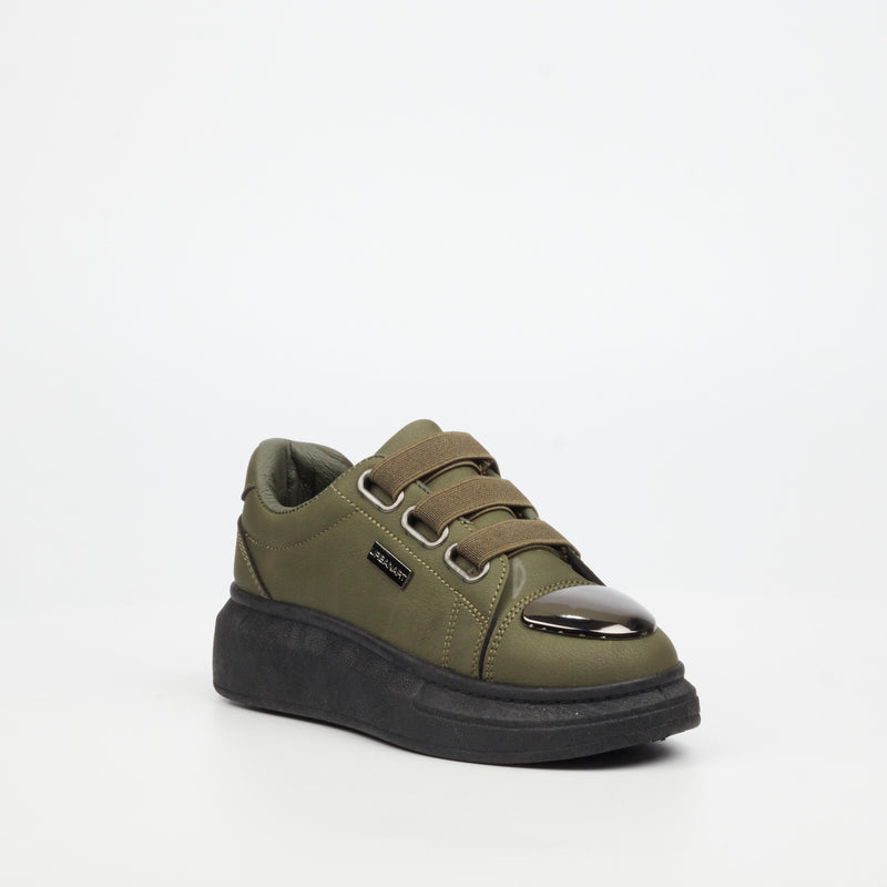 Urbanart Hype 12 Faux Wax Sneaker - Olive (youth)