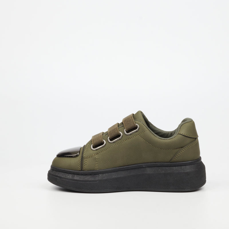 Urbanart Hype 12 Faux Wax Sneaker - Olive (youth)
