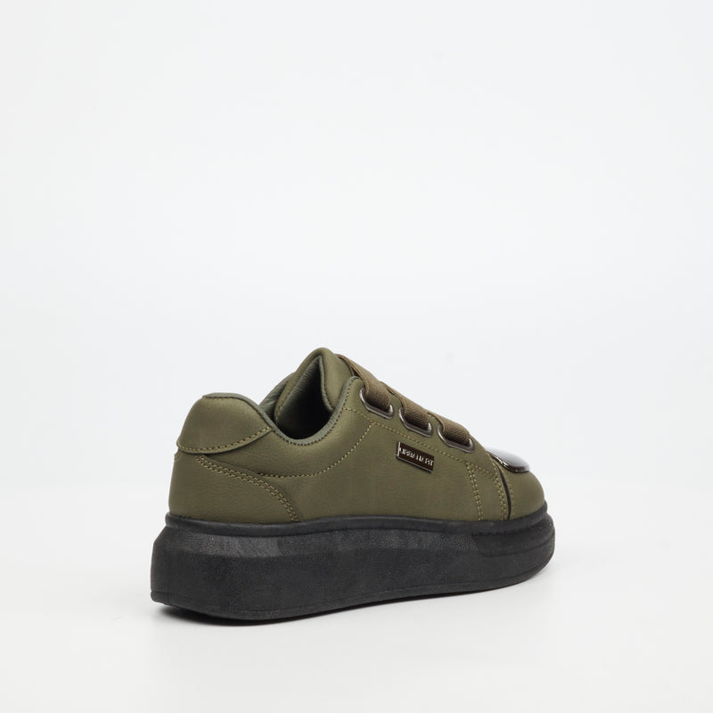 Urbanart Hype 12 Faux Wax Sneaker - Olive (youth)