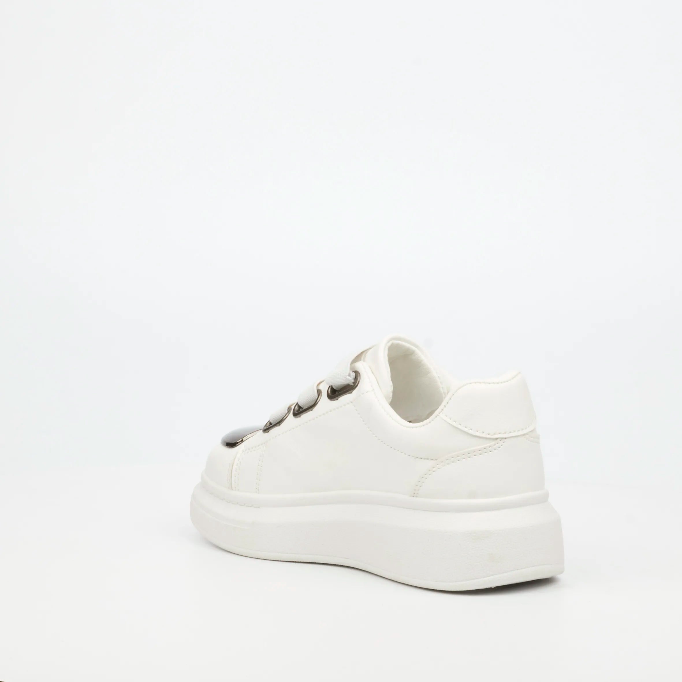Urbanart Hype 12 Faux Wax Sneaker - White (Kids)