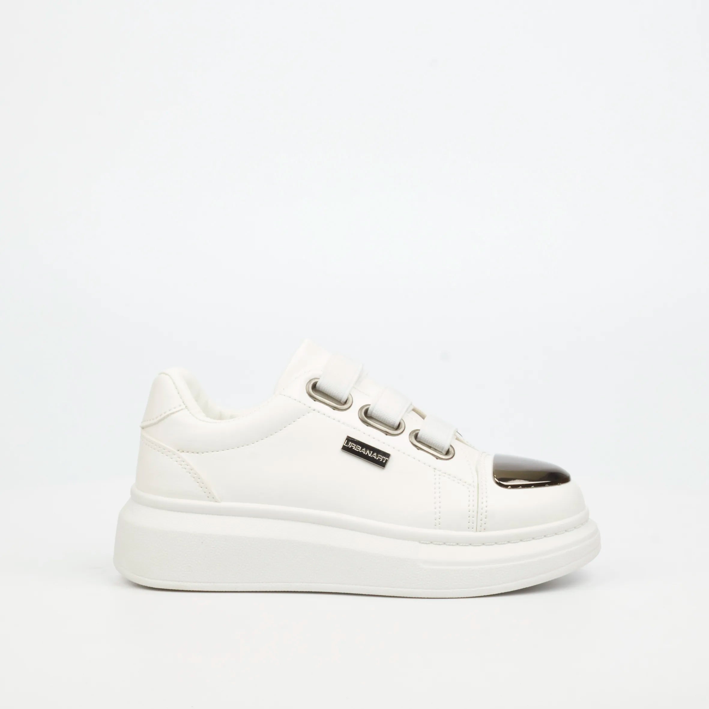 Urbanart Hype 12 Faux Wax Sneaker - White (Kids)
