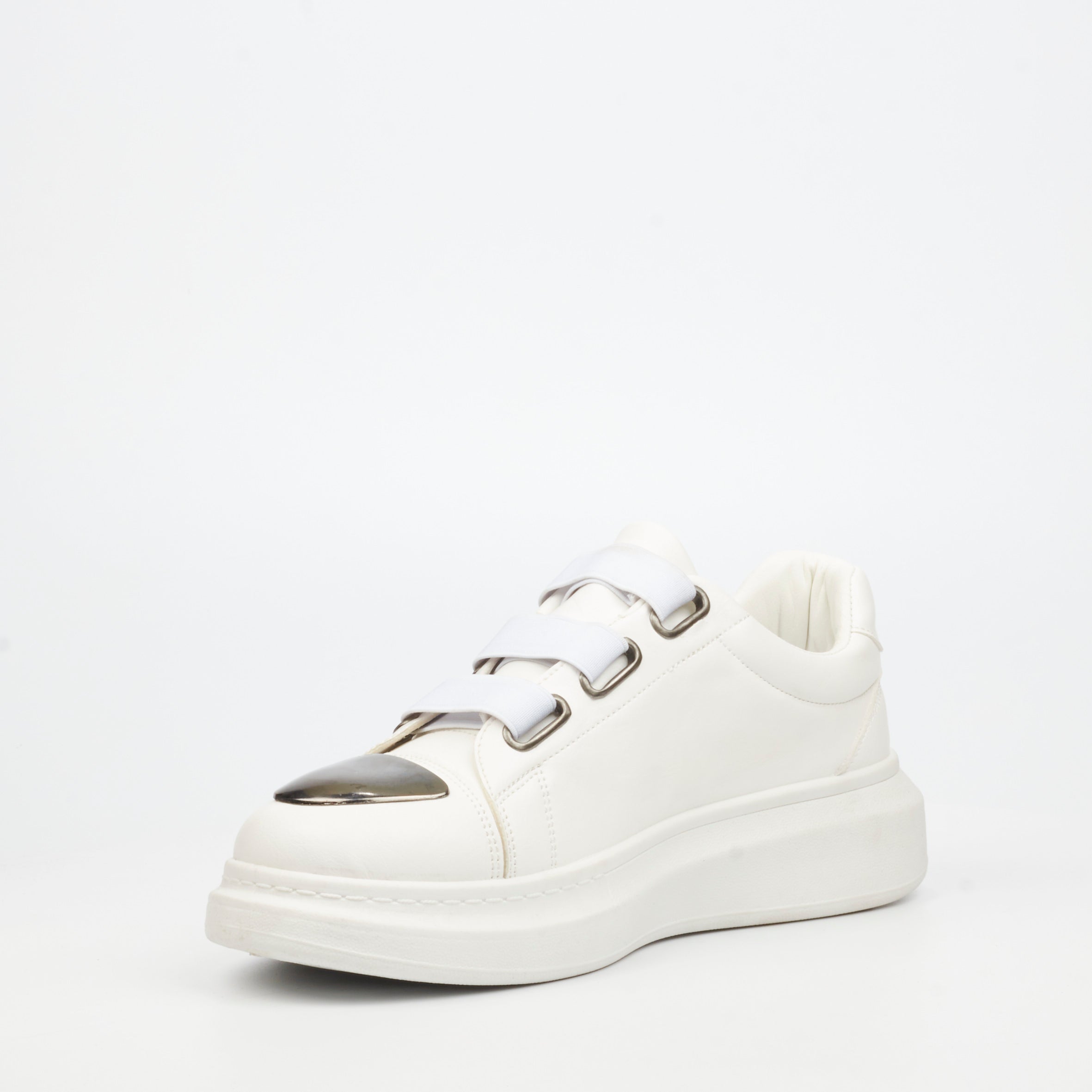 Urbanart Hype 12 Faux Wax Sneaker - White footwear UBRT