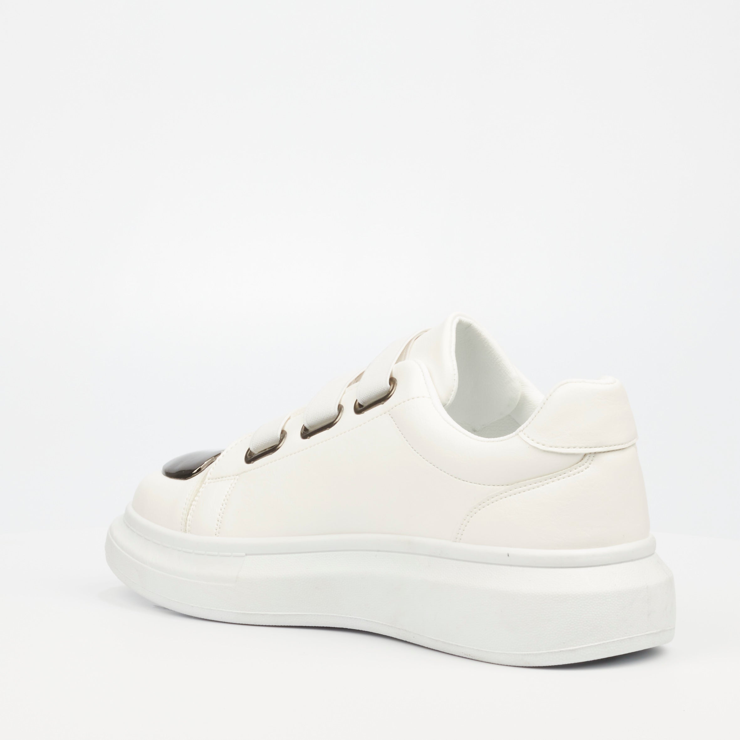 Urbanart Hype 12 Faux Wax Sneaker - White footwear UBRT