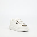 Urbanart Hype 12 Faux Wax Sneaker - White (youth) footwear UBRT