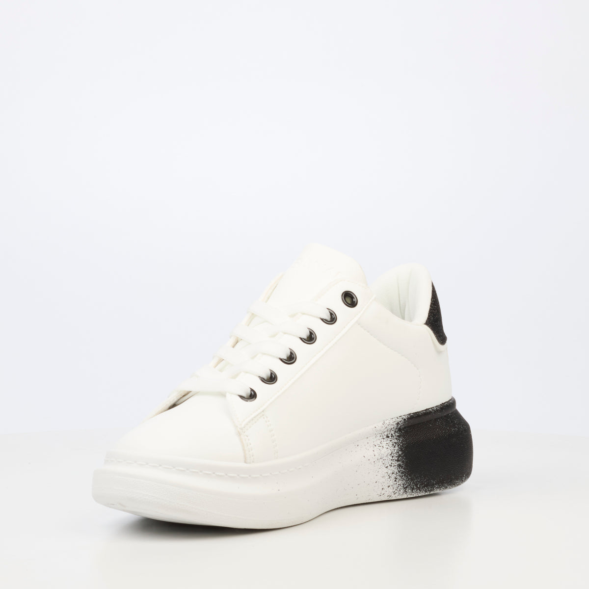 Urbanart Hype 23 Faux Leather Sneaker - Black (Ladies)