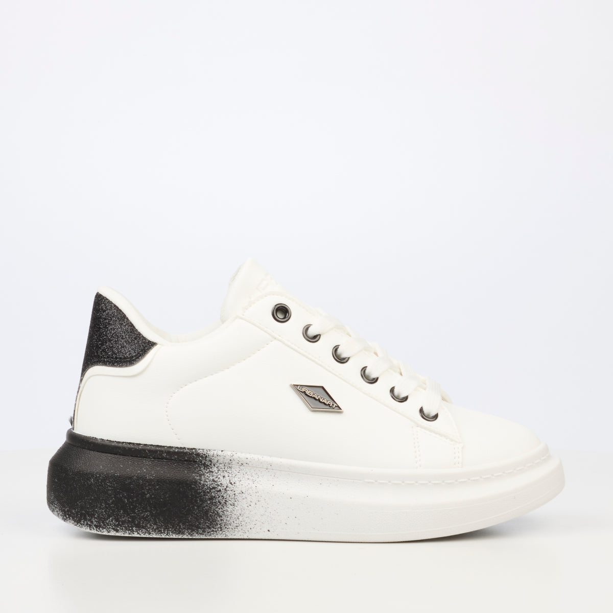Urbanart Hype 23 Faux Leather Sneaker - Black (Ladies)