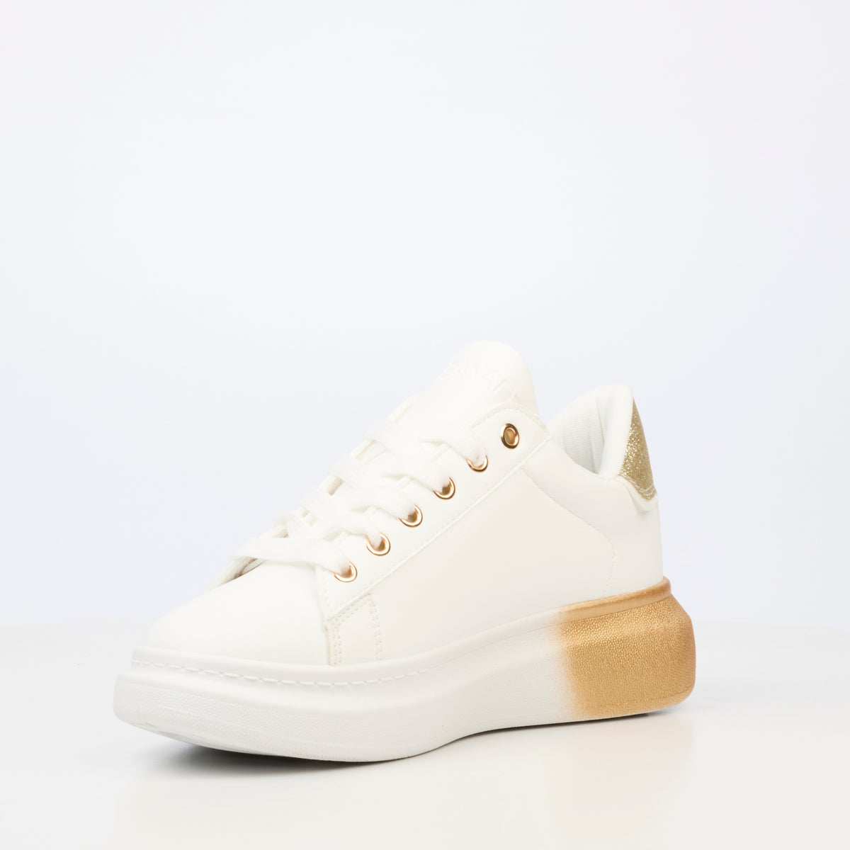 Urbanart Hype 23 Faux Leather Sneaker - Gold (Ladies)