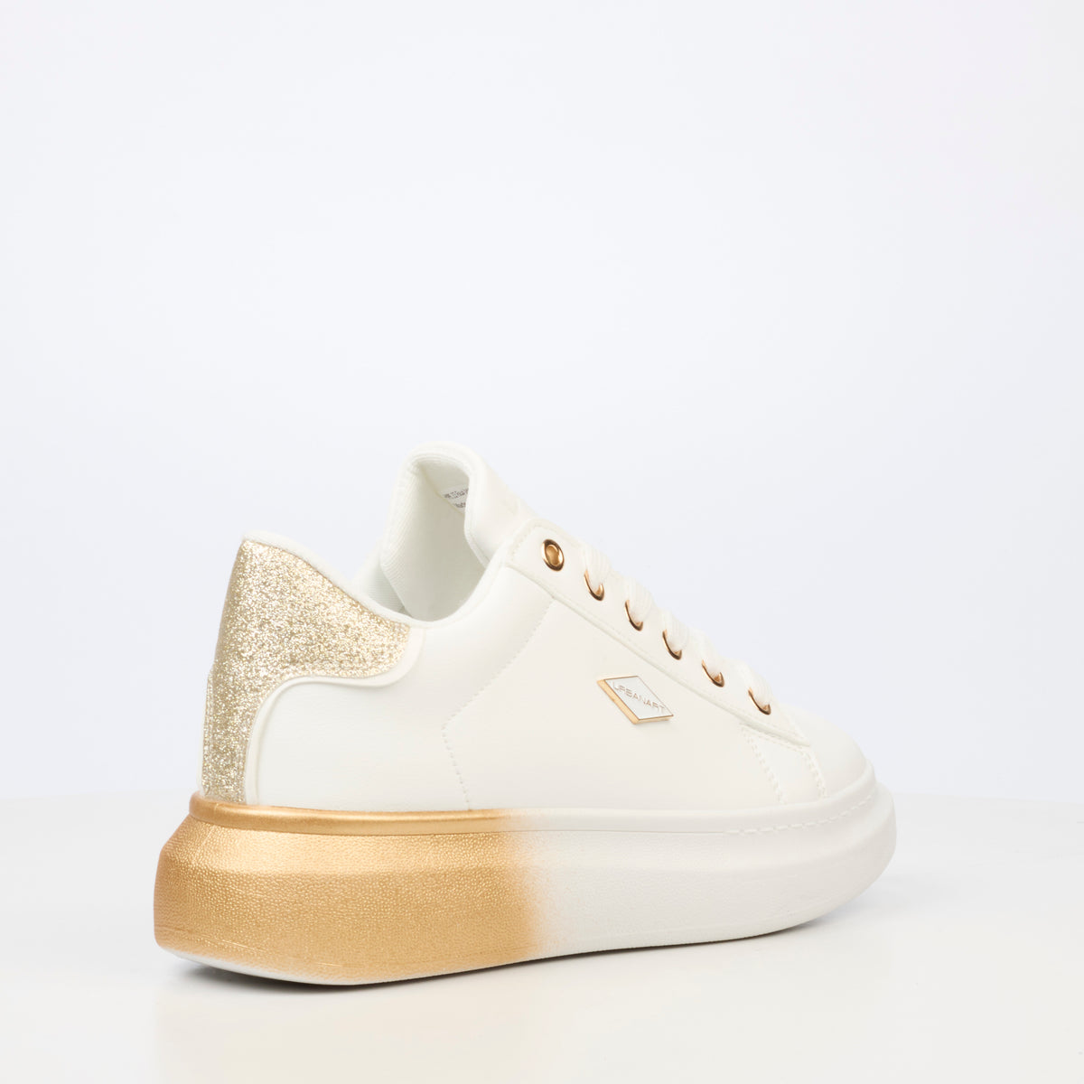 Urbanart Hype 23 Faux Leather Sneaker - Gold (Ladies)