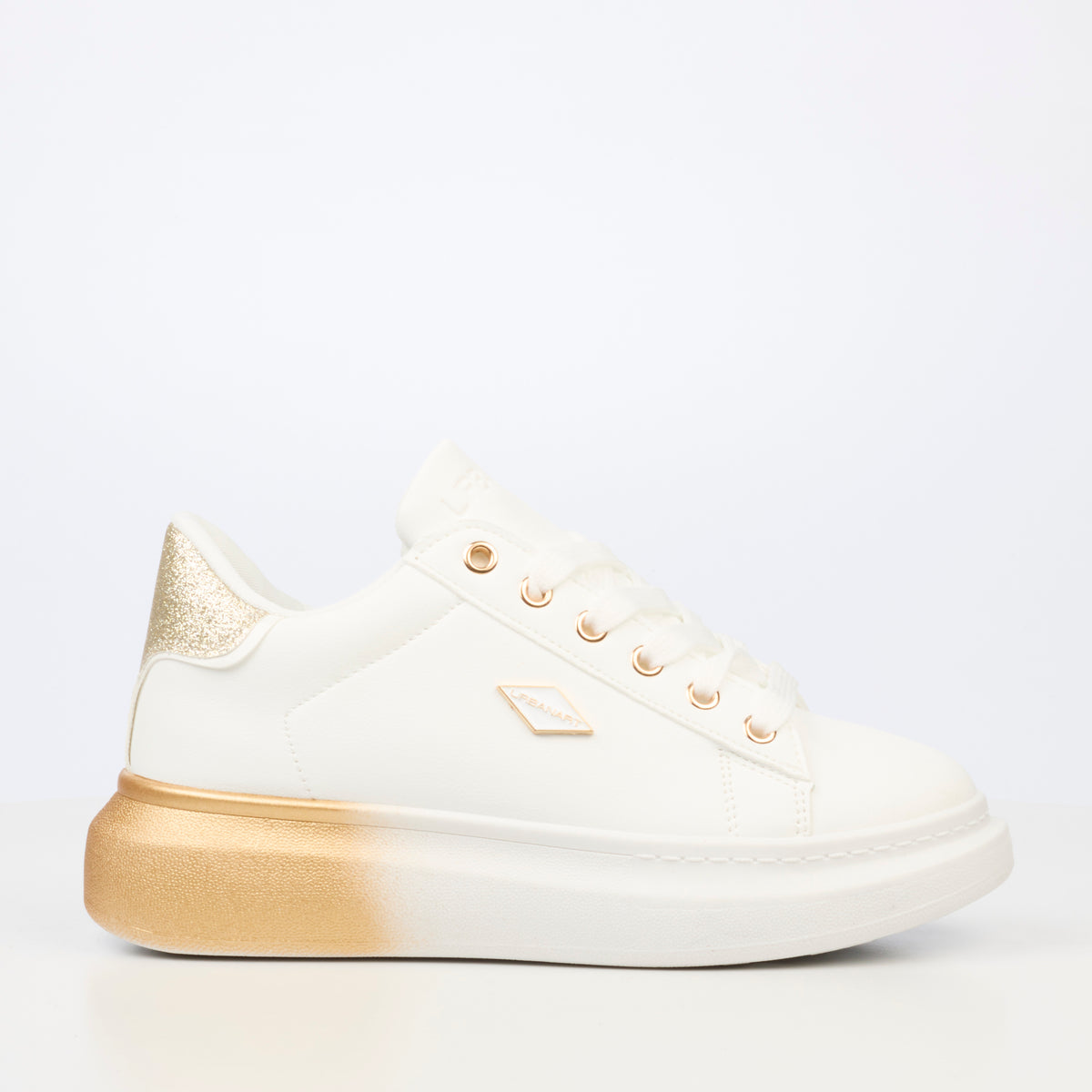 Urbanart Hype 23 Faux Leather Sneaker - Gold (Ladies)