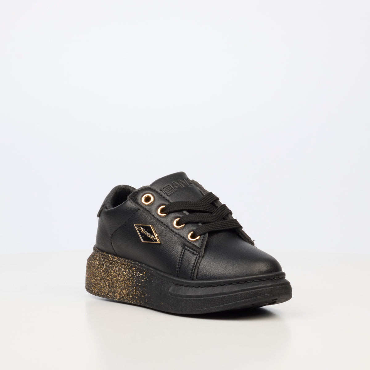 Urbanart Hype 26 Faux Leather Sneaker - Black (Kids)