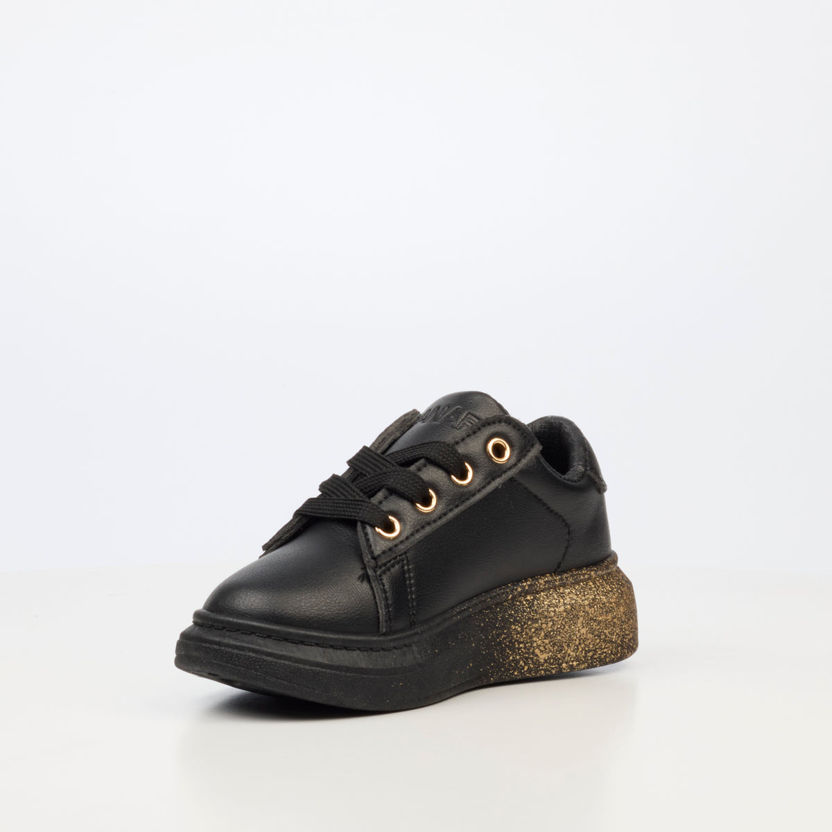 Urbanart Hype 26 Faux Leather Sneaker - Black (Kids)