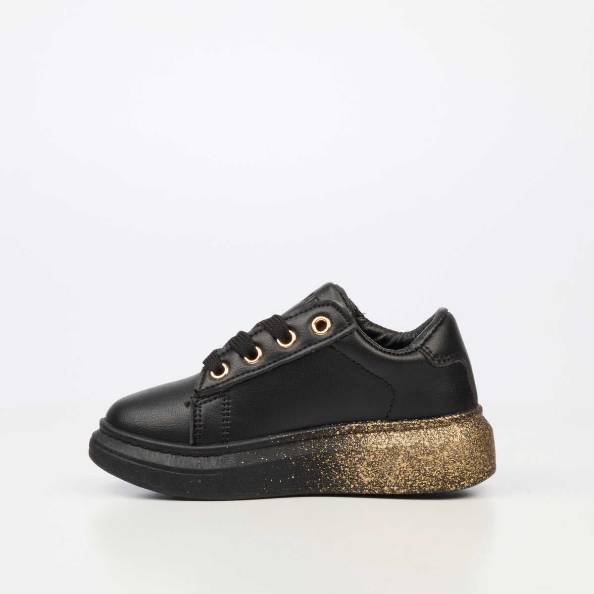 Urbanart Hype 26 Faux Leather Sneaker - Black (Kids)