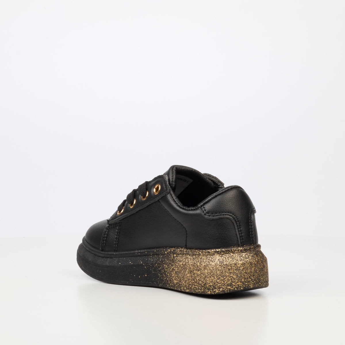 Urbanart Hype 26 Faux Leather Sneaker - Black (Kids)