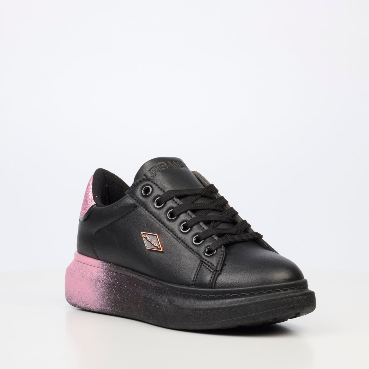 Urbanart Hype 26 Faux Leather Sneaker - Pink (Ladies)