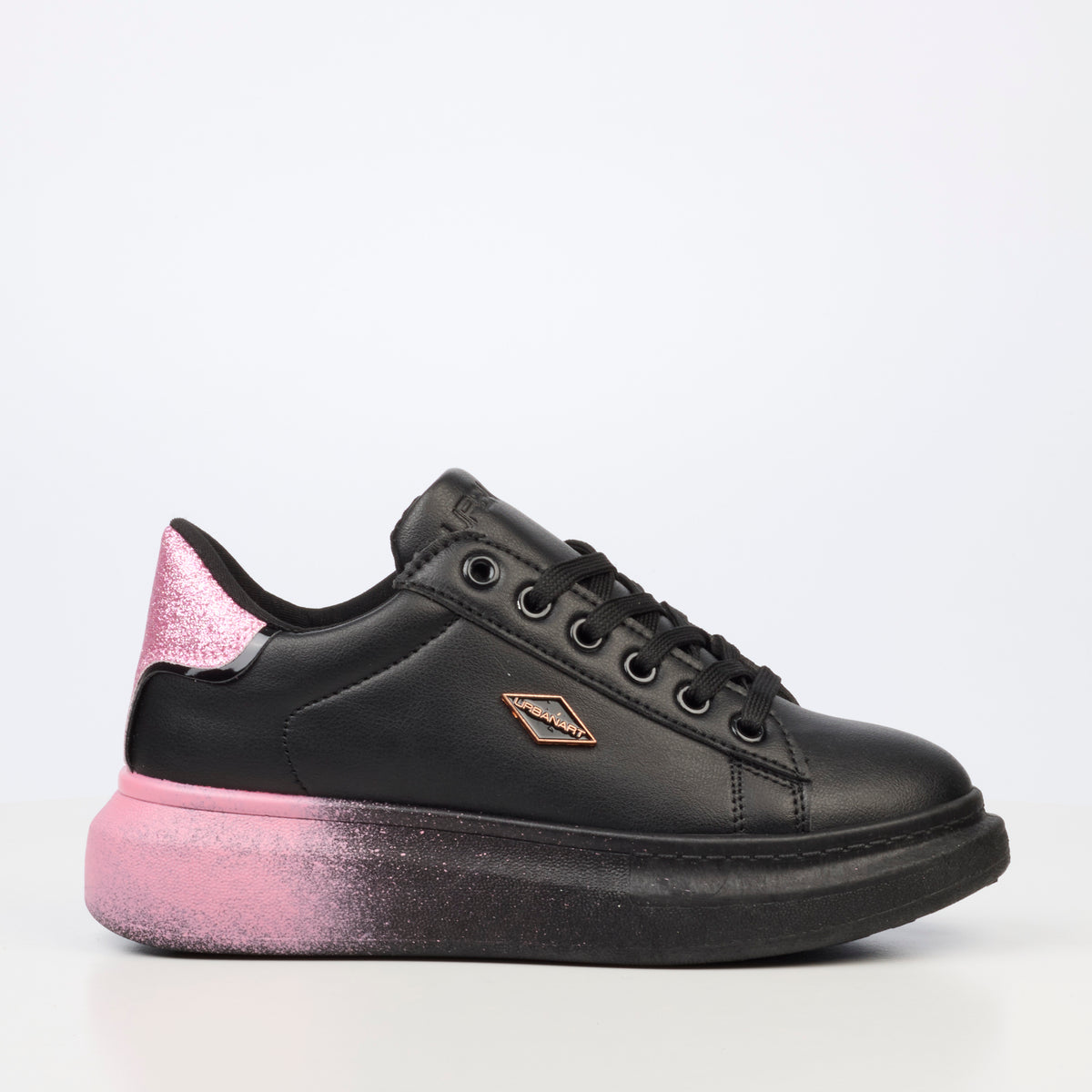 Urbanart Hype 26 Faux Leather Sneaker - Pink (Ladies)