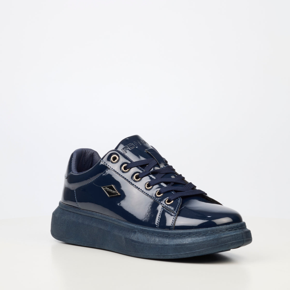 Urbanart Hype 28 Faux Patent Sneaker - Navy