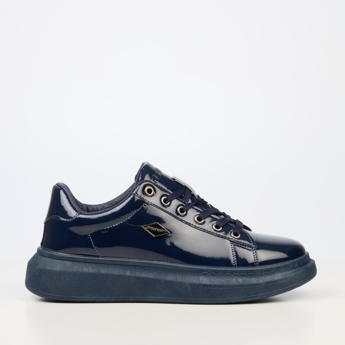 Urbanart Hype 28 Faux Patent Sneaker - Navy