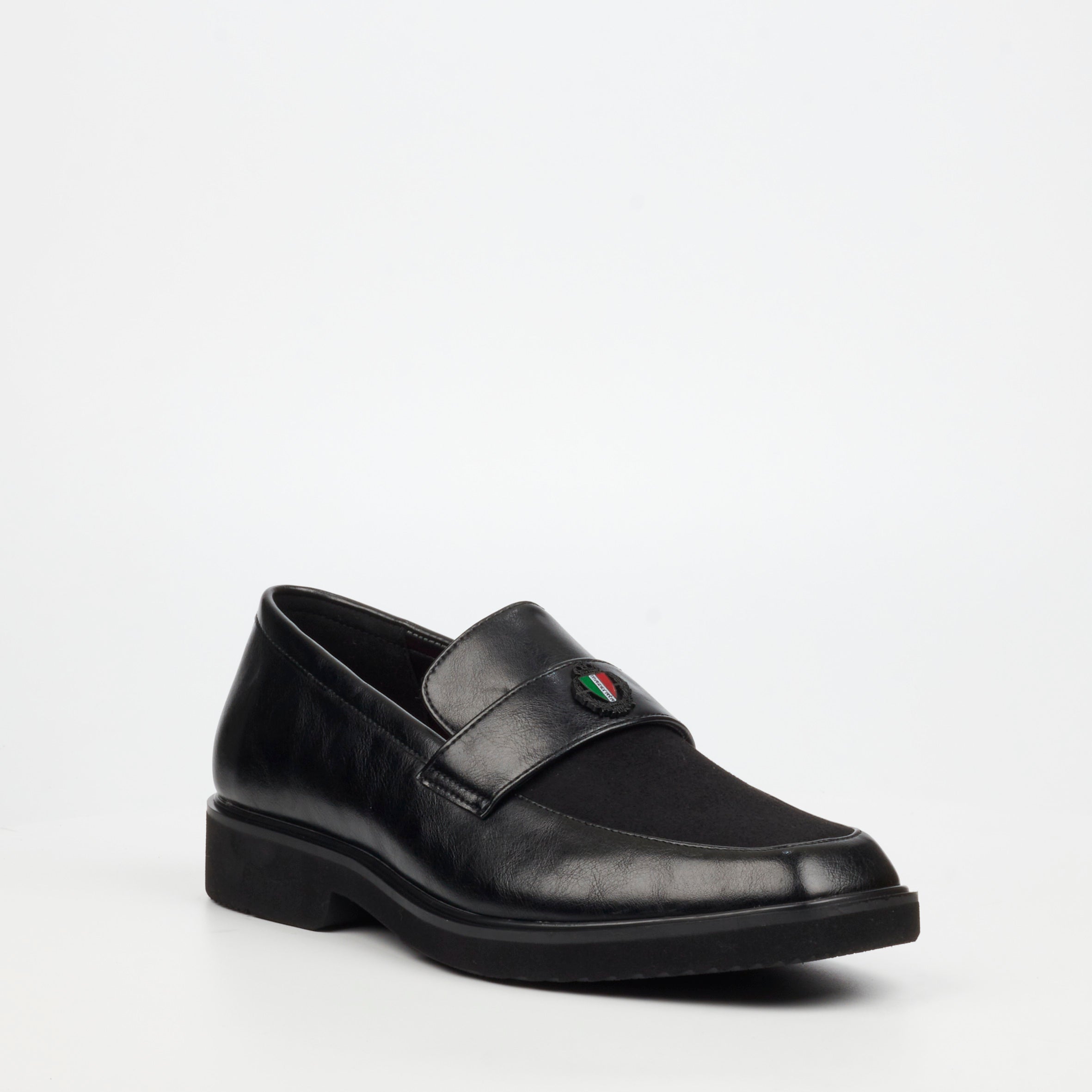 Mazerata Ilario 10 Faux Wax / Faux Suede Shoe - Black footwear Mazerata