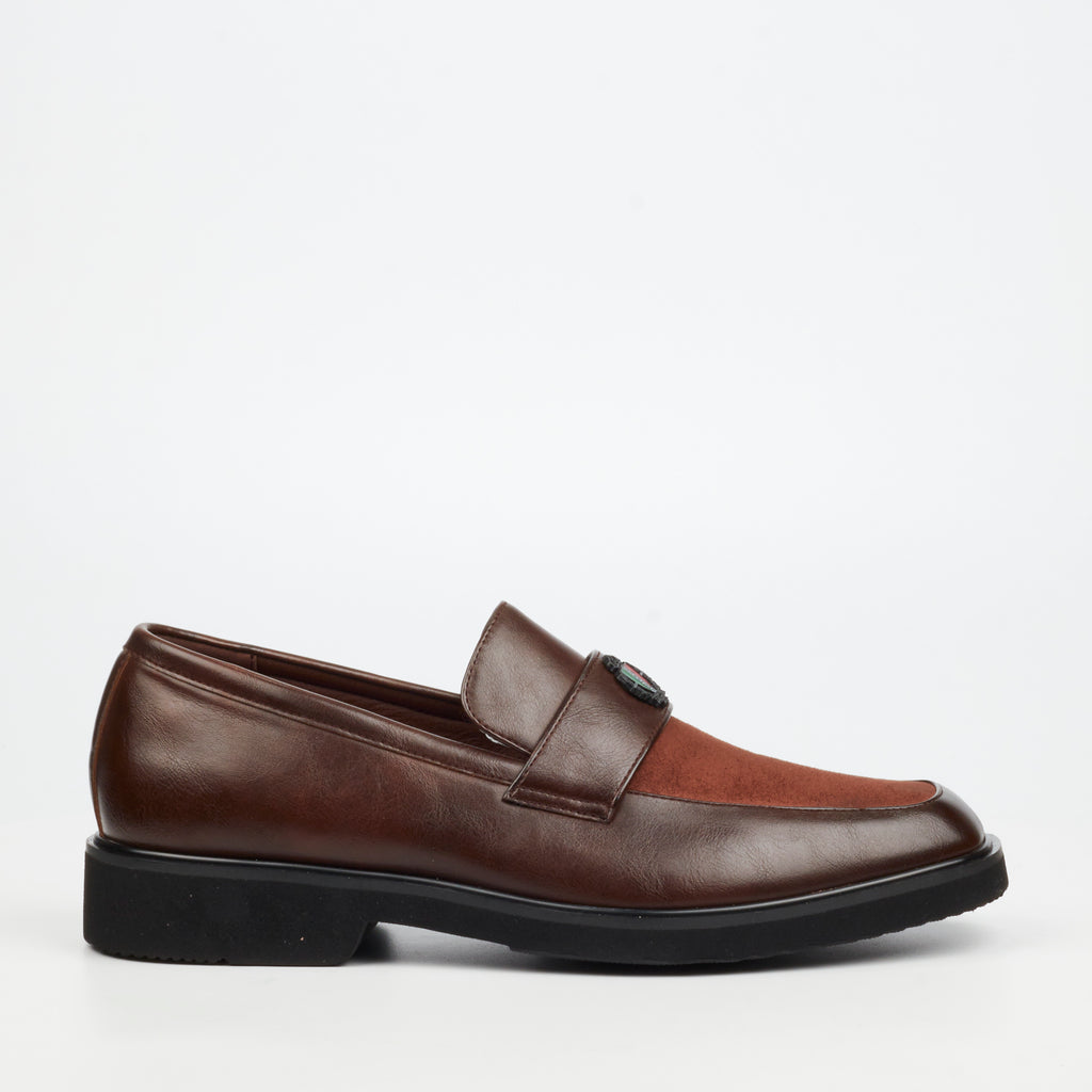 Mazerata Ilario 10 Faux Wax / Faux Suede Shoe - Chocolate footwear Mazerata