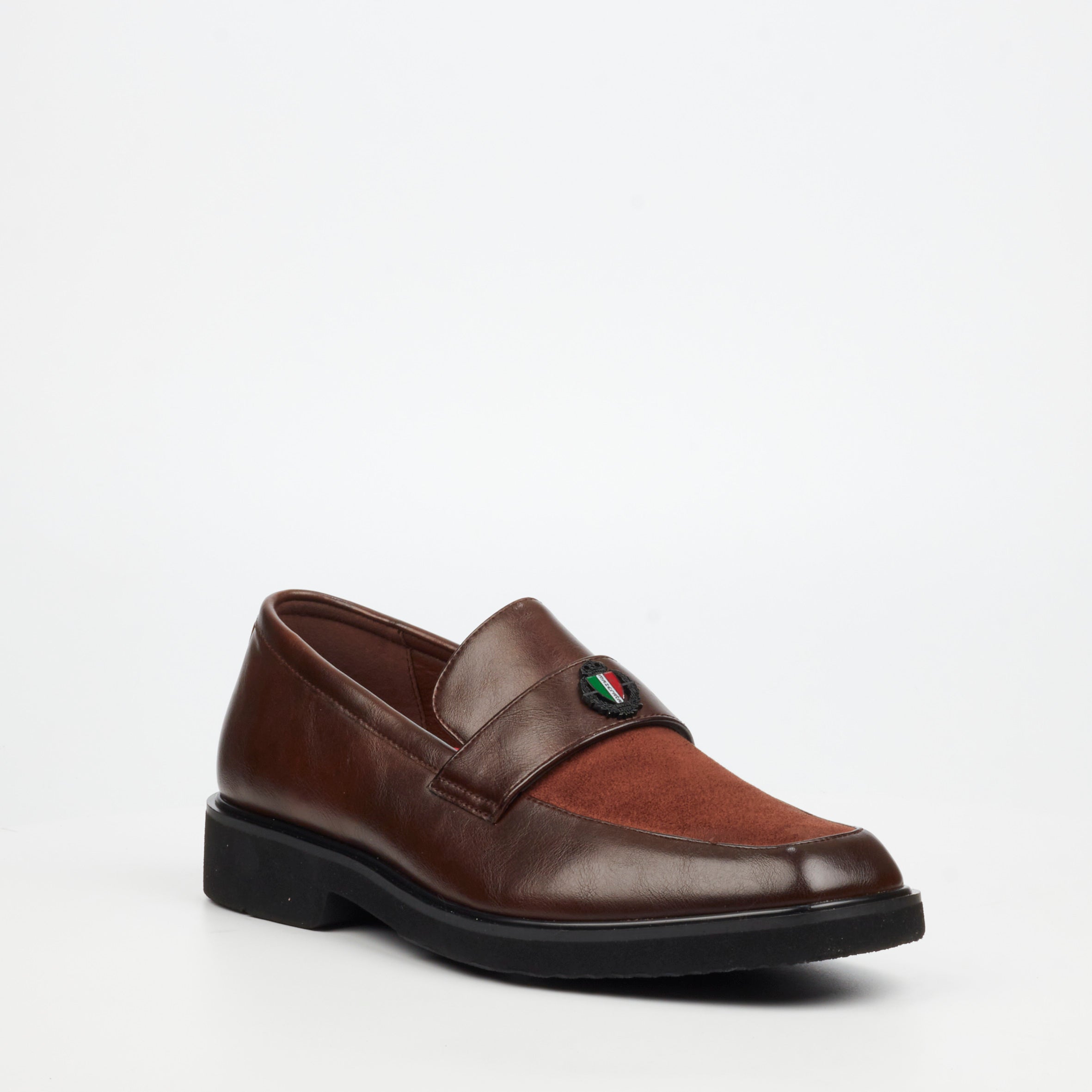 Mazerata Ilario 10 Faux Wax / Faux Suede Shoe - Chocolate footwear Mazerata